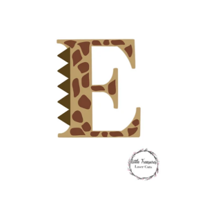 4mm mdf Dinosaur Scales Letter