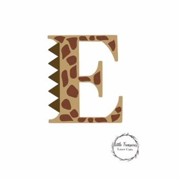 4mm mdf Dinosaur Scales Letter
