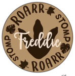 3mm mdf Roar, Stomp Dinosaur Footprint Plaque