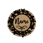 3mm mdf Maths Symbols & Numbers Wreath Name Plaque
