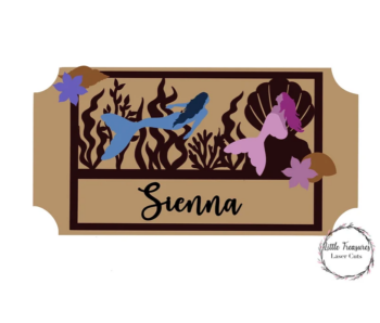 3mm mdf Mermaid Ticket Plaque