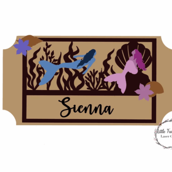 3mm mdf Mermaid Ticket Plaque