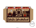 3mm mdf Winter Wonderland Ticket Plaque