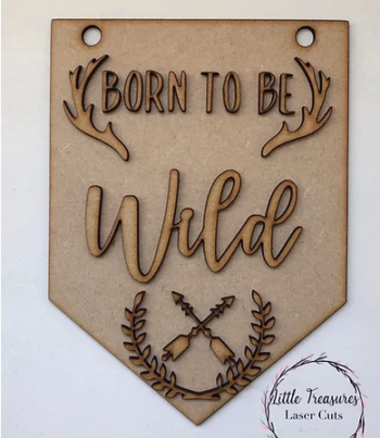 3mm mdf Born To Be Wild Flag