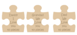 18mm Engraved Jigsaw Piece – Name – I or We Love You To Pieces
