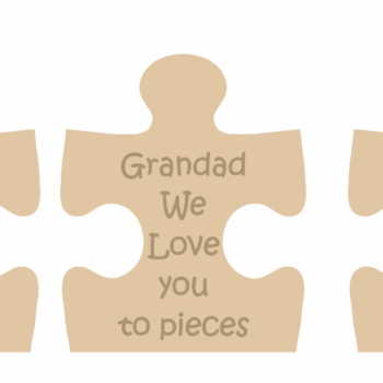 18mm Engraved Jigsaw Piece - Name - I or We Love You To Pieces