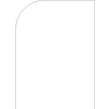 A5 Rectangle Acrylic Sheet (210mm x 148mm) CURVED CORNER