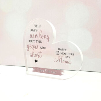 10mm Thick Printed HEART - Happy 1st Mother's Day