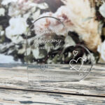 10mm Thick Printed HEART - The day you became.... white text