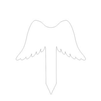 3mm Acrylic OR mdf Wings on Stake