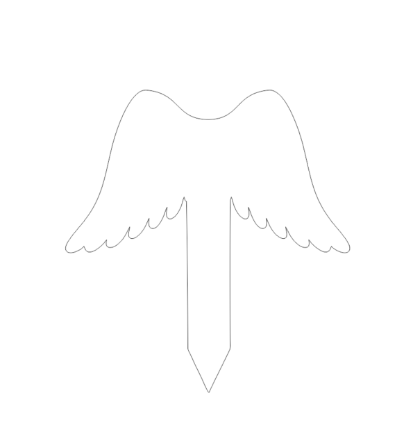 3mm Acrylic OR mdf Wings on Stake