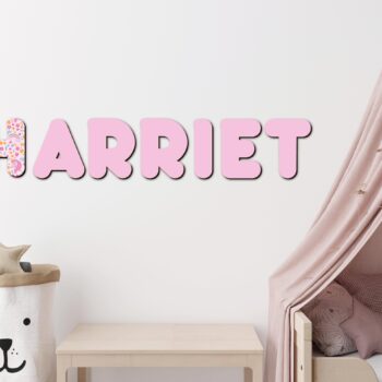 Laser Cut Printed Acrylic Letters - Bubble Font