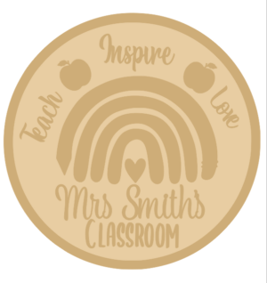 3mm + 3mm Teach Inspire Love Personalised Plaque