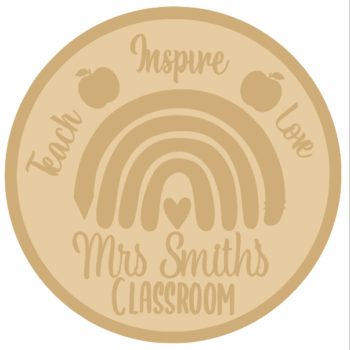3mm + 3mm Teach Inspire Love Personalised Plaque