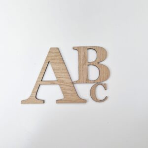 4mm OAK VENEER Letters Georgia Bold Font