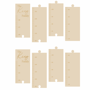 9mm mdf 4 piece Family Height Chart