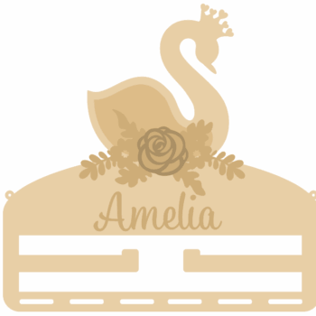 4mm Mdf Personalised Swan Bow Holder/Hanger