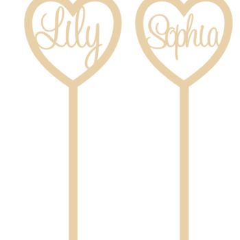 4mm mdf Personalised Butterfly Wand