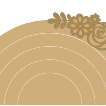 18mm MDF Stacking Rainbow with Floral Overlay