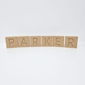 18mm mdf Engraved Alphabet Blocks – Upper and Lowercase