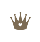 3mm mdf Tall Crown with heart cut out