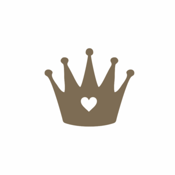 3mm mdf Tall Crown with heart cut out