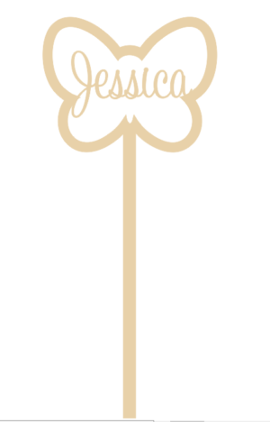4mm mdf Personalised Butterfly Wand