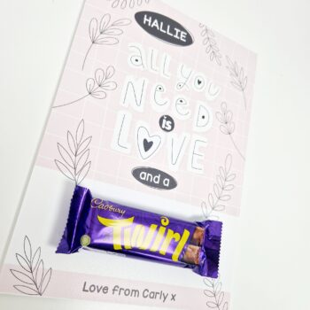 Personalised A4 - All You Need is Love and Chocolate Board