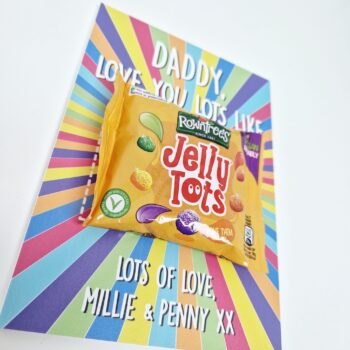 Personalised A5 - I Love You Lots Like Jelly Tots Brights Board