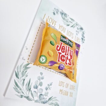 Personalised A5 - I Love You Lots Like Jelly Tots Floral Board