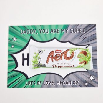 Personalised A5 Name You Are My Super Hero Chocolate Board