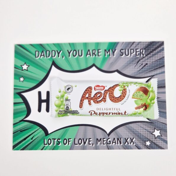 Personalised A5 Name You Are My Super Hero Chocolate Board