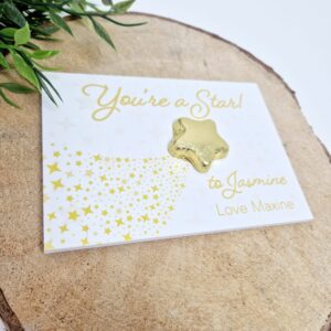 Personalised A6 - You're A Star Shooting Star - Chocolate Board