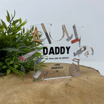 Personalised Printed Father's Day Jigsaw Piece - Tools
