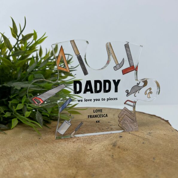 Personalised Printed Father's Day Jigsaw Piece - Tools