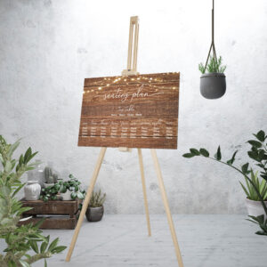 A2 Rustic Wood and Lights Seating Plan