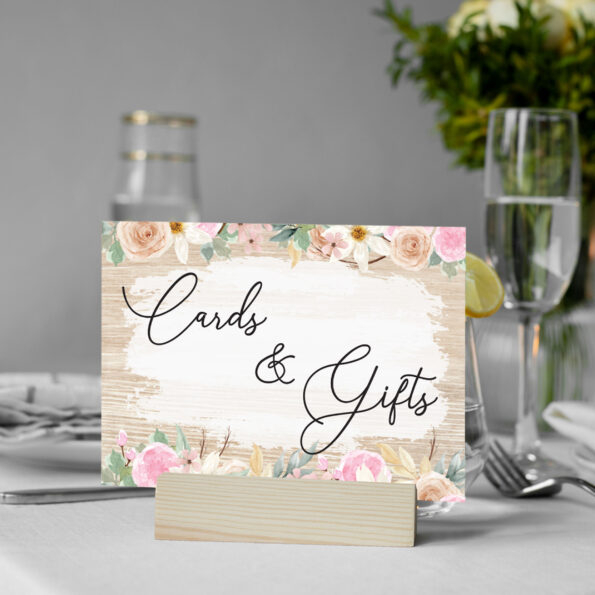 A5 Spring Floral Cards & Gifts Sign