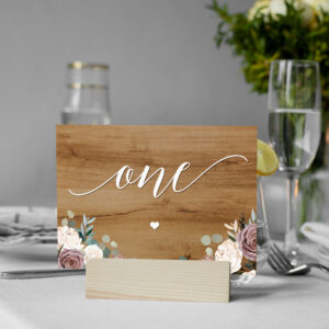A5 Dusty Rose Table Numbers