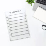 Clear Splash Design Acrylic MEAL Planner