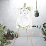 Botanical White Wood Order of the Day Sign