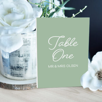 A5 Foamboard Muted Matt Table Numbers