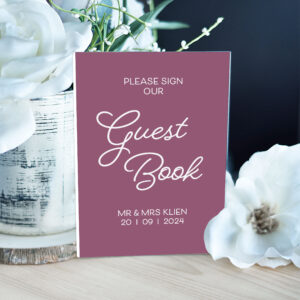 A5 Foamboard Muted Matt - Guest Book Sign