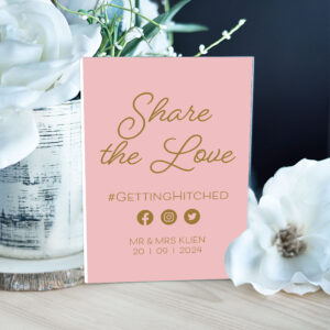 A5 Foamboard Muted Matt - Socials Hashtag Sign