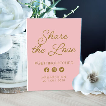 A5 Foamboard Muted Matt - Socials Hashtag Sign