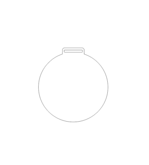 5cm wide Acrylic Medal Shape (pack of 5)