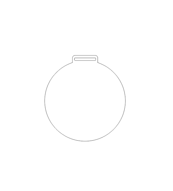 5cm wide Acrylic Medal Shape (pack of 5)
