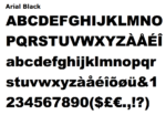3mm MDF Ariel Black Font Letters and numbers
