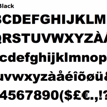 3mm MDF Ariel Black Font Letters and numbers