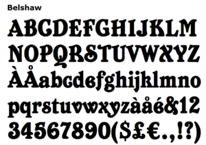 3mm MDF Belshaw Font Letters and numbers