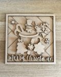3mm mdf Square Merry Christmas Mug Plaque